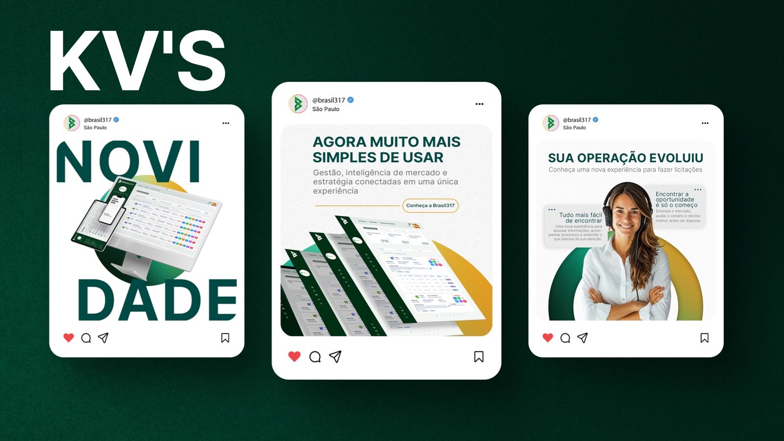 Apresentação dos key visuals